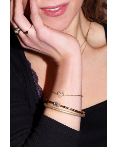 My Jewellery ARMBAND OPEN HART STEENTJES GOUD