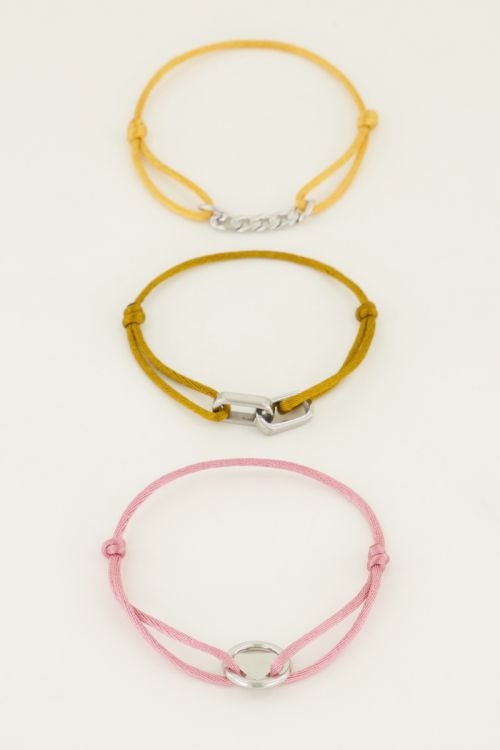SPREAD THE LOVE SET GEEL ZILVER