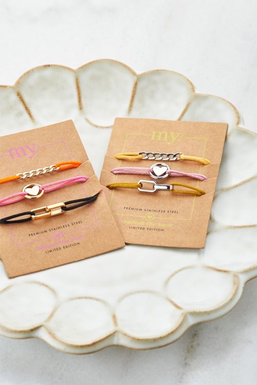 SPREAD THE LOVE SET ORANJE ZILVER