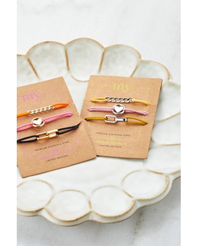 SPREAD THE LOVE SET ORANJE ZILVER