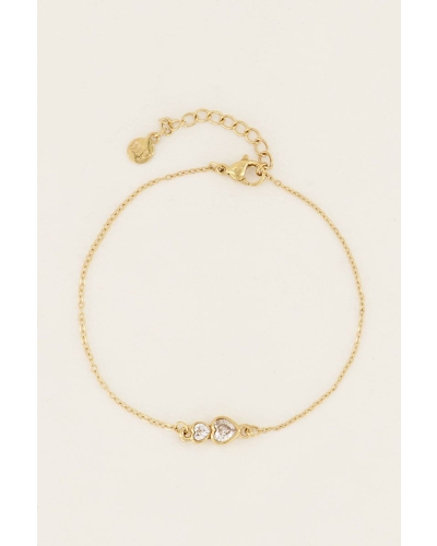 My Jewellery Bracelet 2 heart stones MJ07081