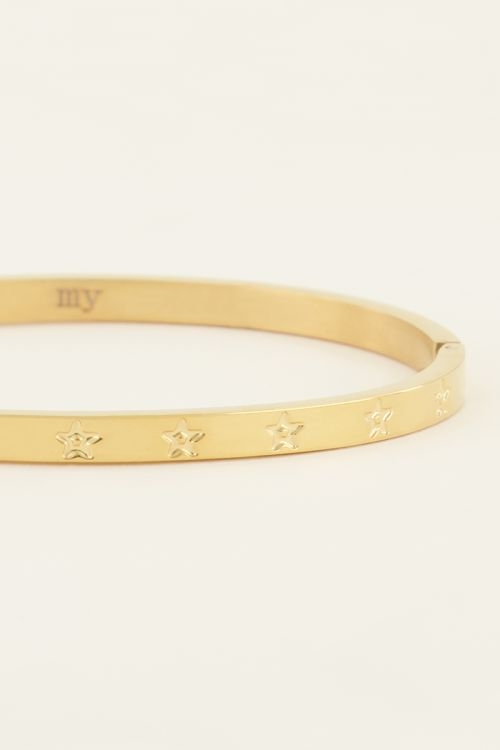 BANGLE ENGRAVED STARS GOUD