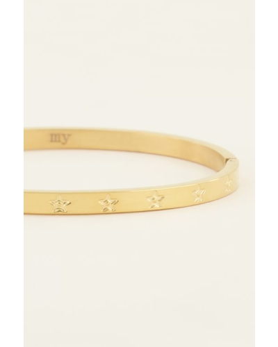 BANGLE ENGRAVED STARS GOUD