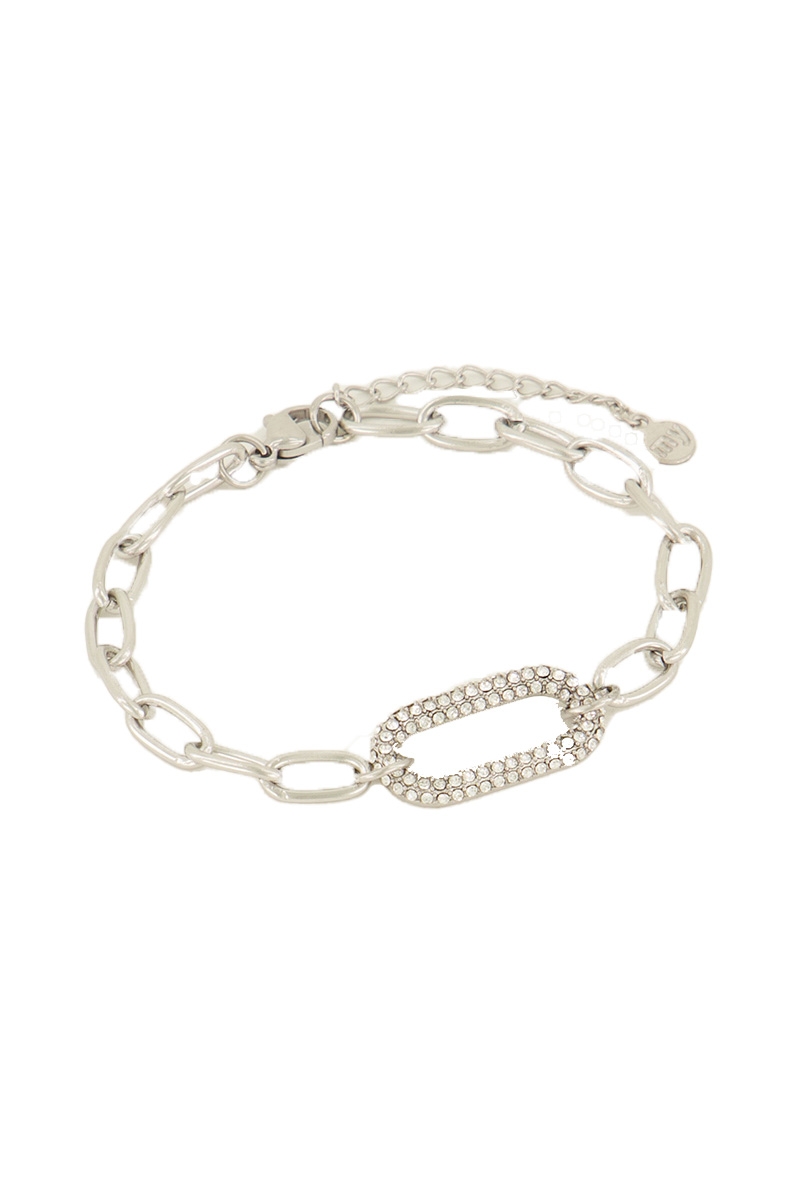 SCHAKELARMBAND MET STRASS
