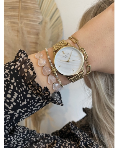 GO DUTCH LABEL ARMBAND MET PAARSE STENEN