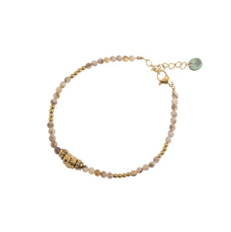 GO DUTCH LABEL ARMBAND MET BEIGE KRALEN
