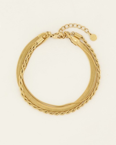My Jewellery ARMBAND DRIEDUBBEL GOUD