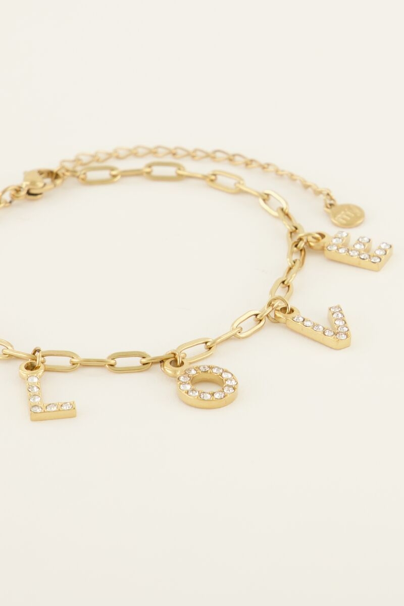 LOVE ARMBAND GOUD | MY JEWELLERY