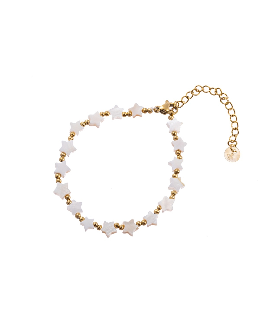 ARMBAND MET WITTE STERREN