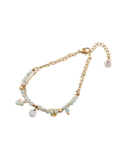 ARMBAND MET KRALEN EN ZON GROEN