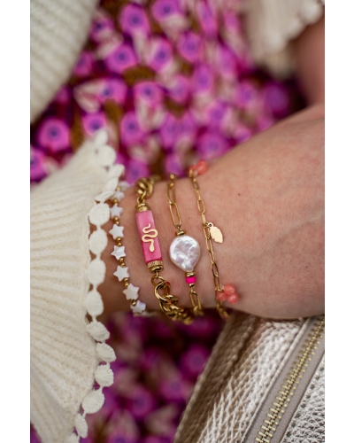 SCHAKELARMBAND PAREL ROZE