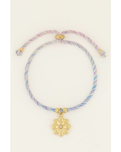 My Jewellery MY JEWELLERY BRACELET BRAIDED WITH A FLOWER CHAR