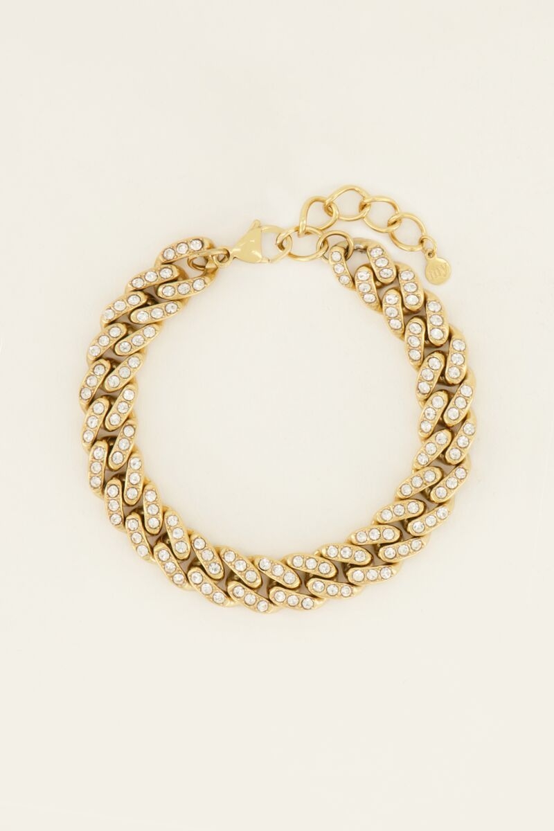 ARMBAND MET STEENTJES GOUD