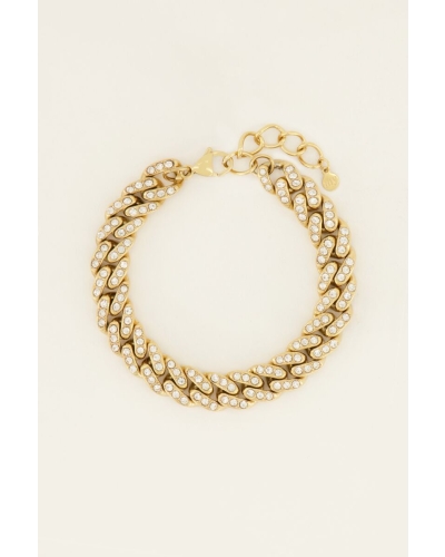 ARMBAND MET STEENTJES GOUD