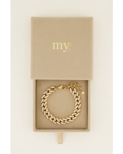 ARMBAND MET STEENTJES GOUD