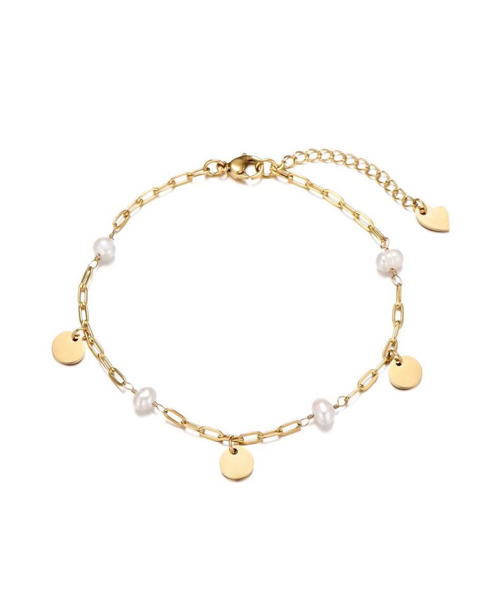 ARMBAND MET PAREL EN MUNTJES