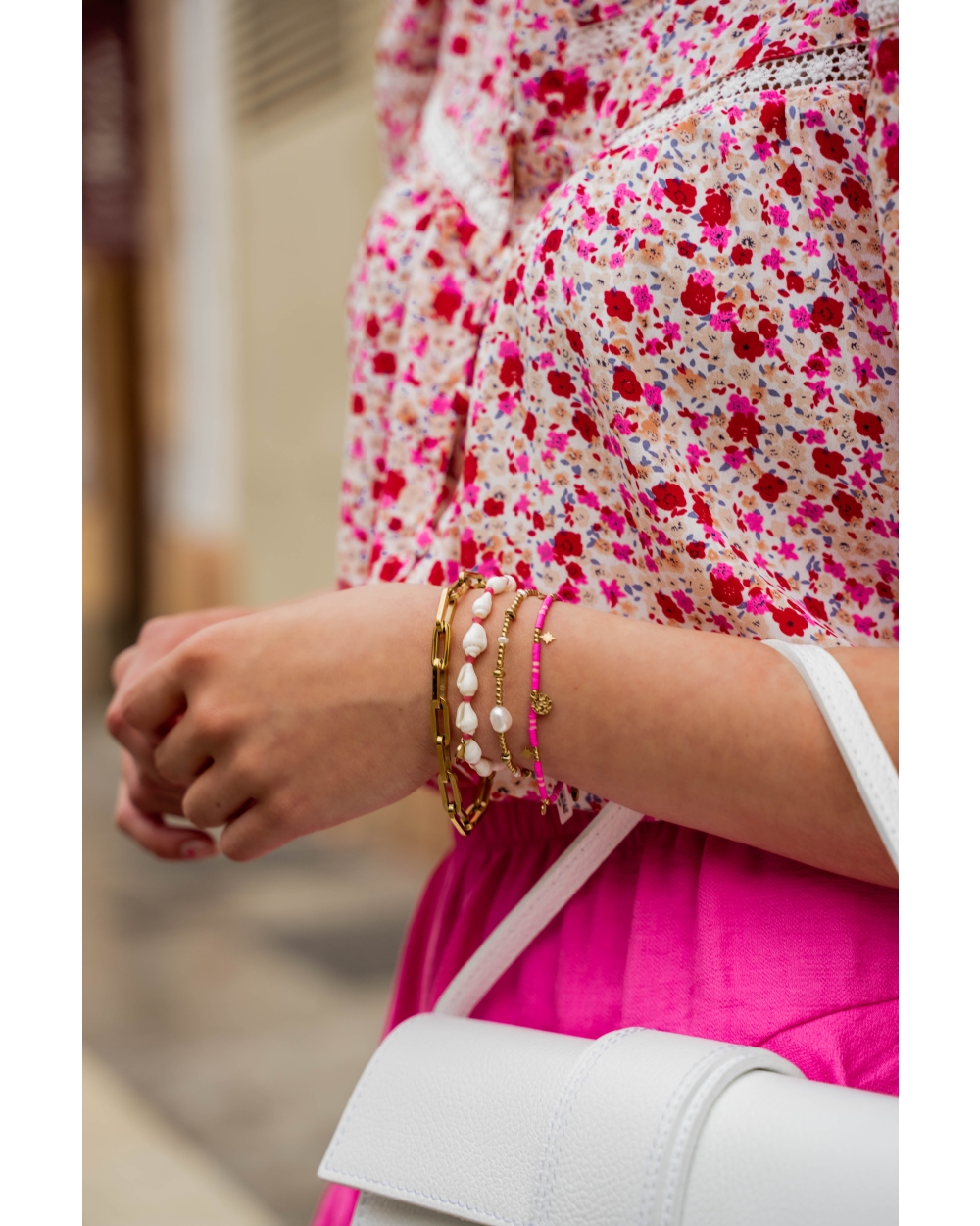 ARMBAND FUCHSIA BEDELS & KRALEN