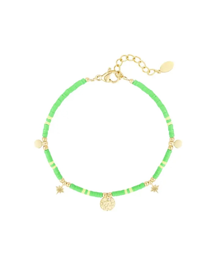 ARMBAND GROEN BEDELS & KRALEN