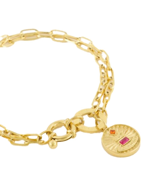 BRACELET CHAINS COIN STONES
