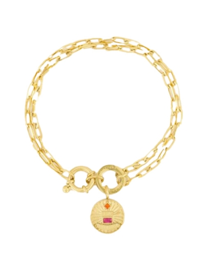 BRACELET CHAINS COIN STONES