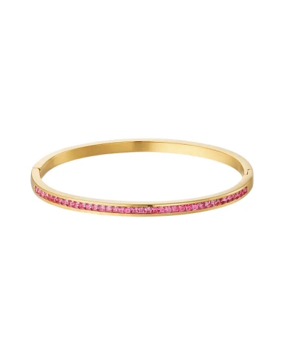 SLAVENARMBAND MET ROZE STEENTJES