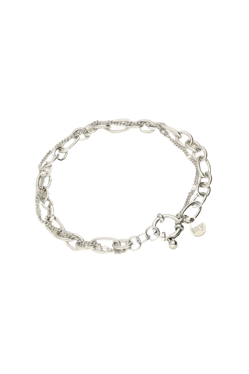 DUBBELE ARMBAND MET SCHAKELS