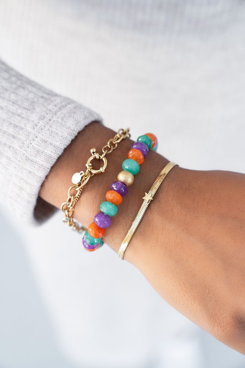 DUBBELE ARMBAND MET SCHAKELS