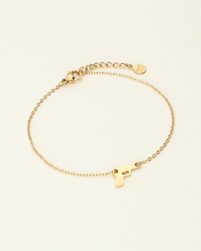 ARMBAND MET PISTOOLTJE GOUD