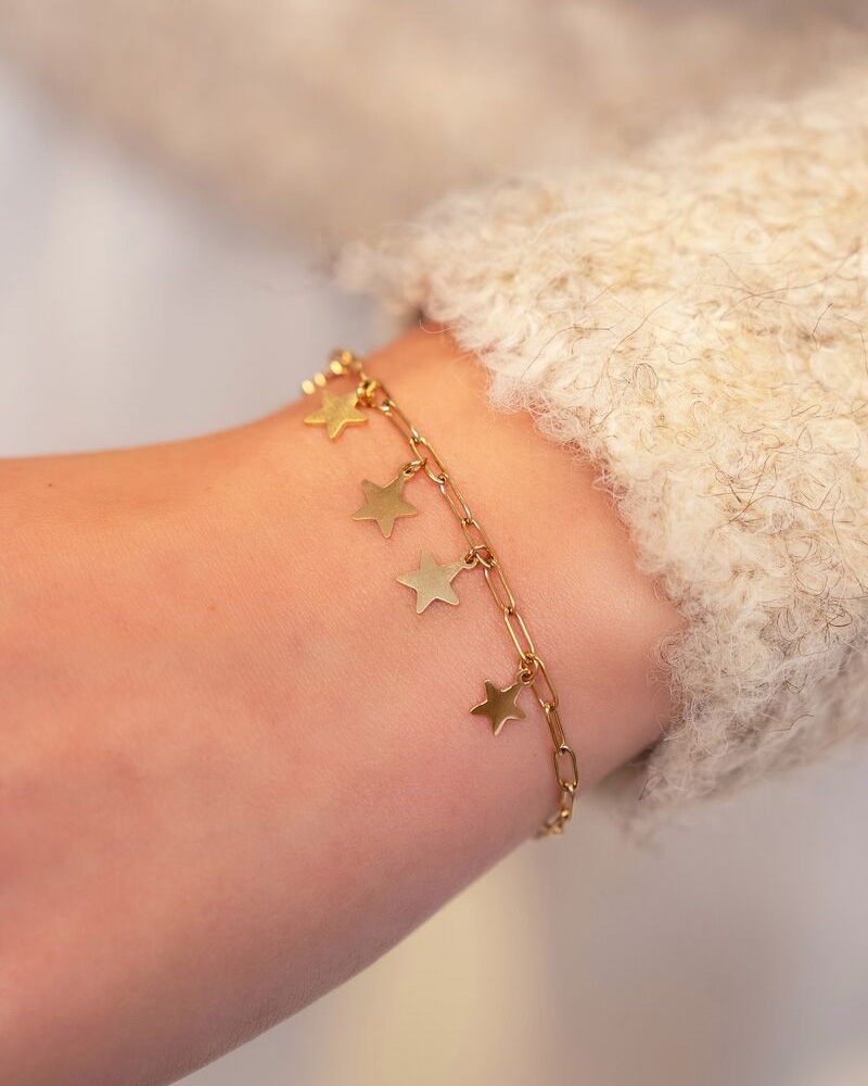 ARMBAND STERREN GOUD