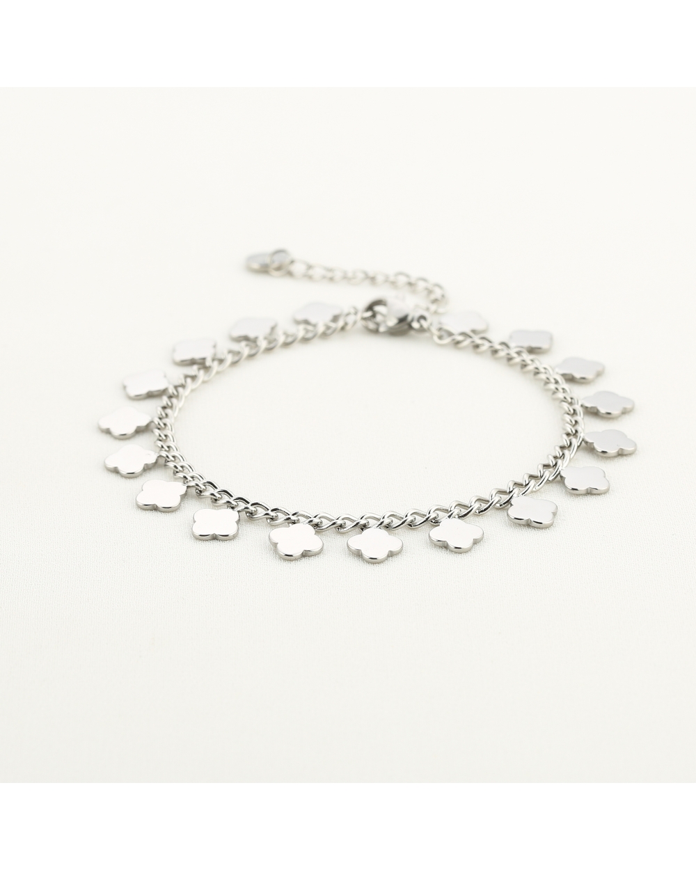 KLAVERTJES ARMBAND ZILVER