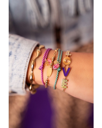 My Jewellery PAARSE TOUW ARMBAND MET HART