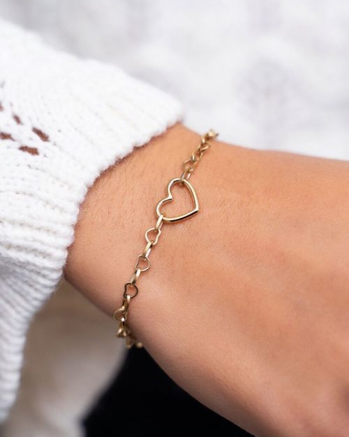 ARMBAND MET KLEIN OPEN HART GOUD