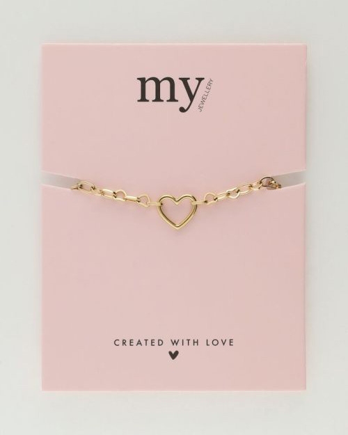ARMBAND MET KLEIN OPEN HART GOUD