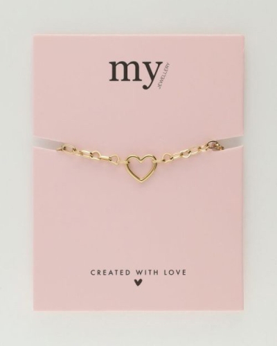 ARMBAND MET KLEIN OPEN HART GOUD