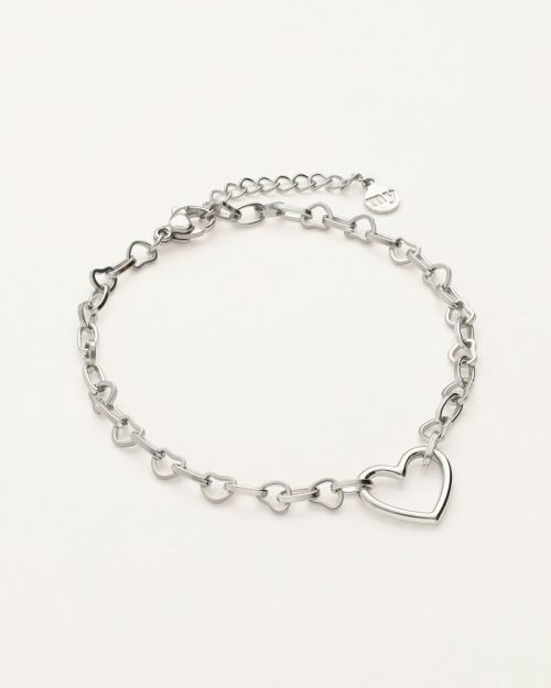 ARMBAND MET KLEIN OPEN HART ZILVER