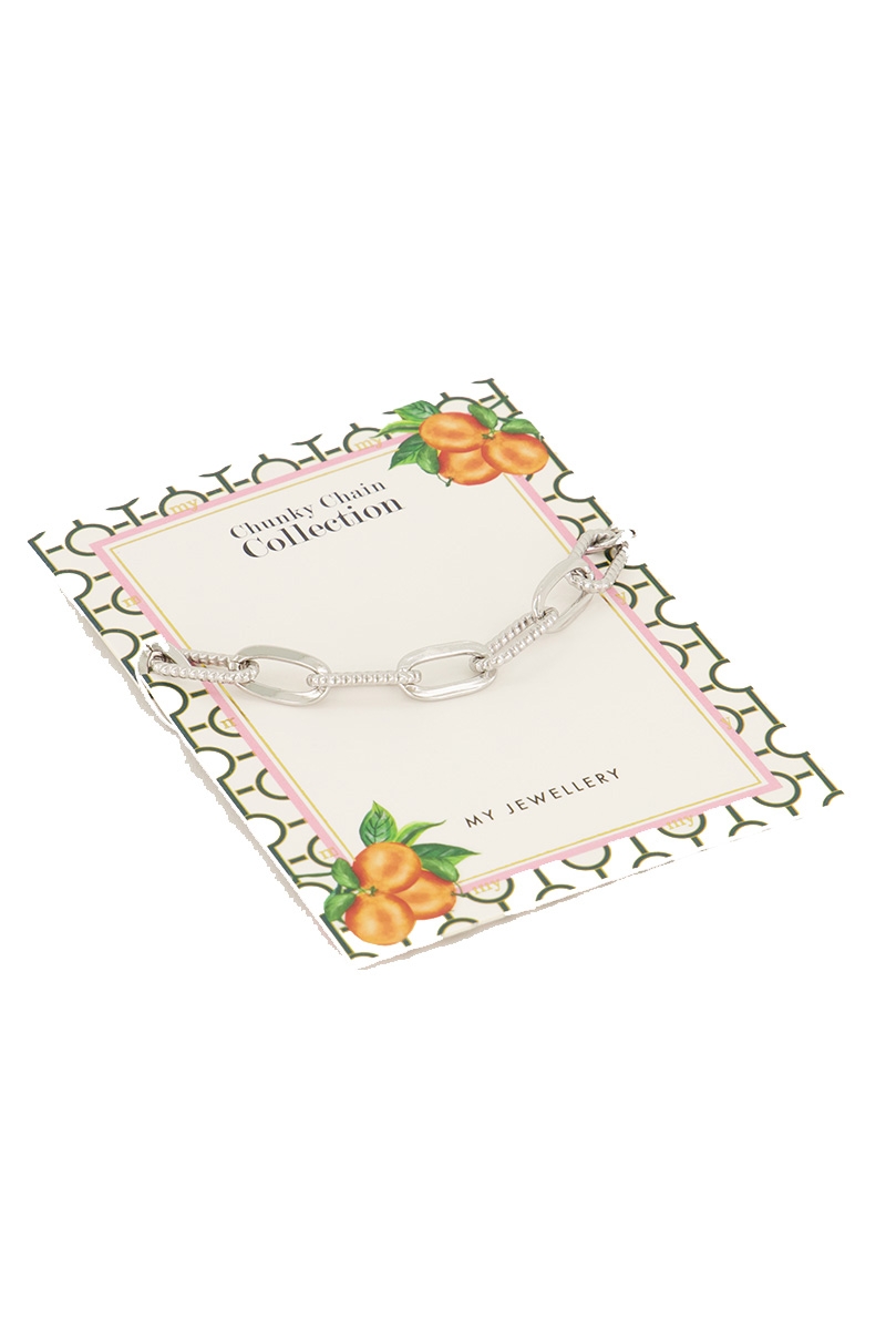 SCHAKELARMBAND ZILVER