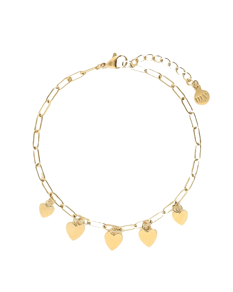 ARMBAND MET HARTJES GOUD