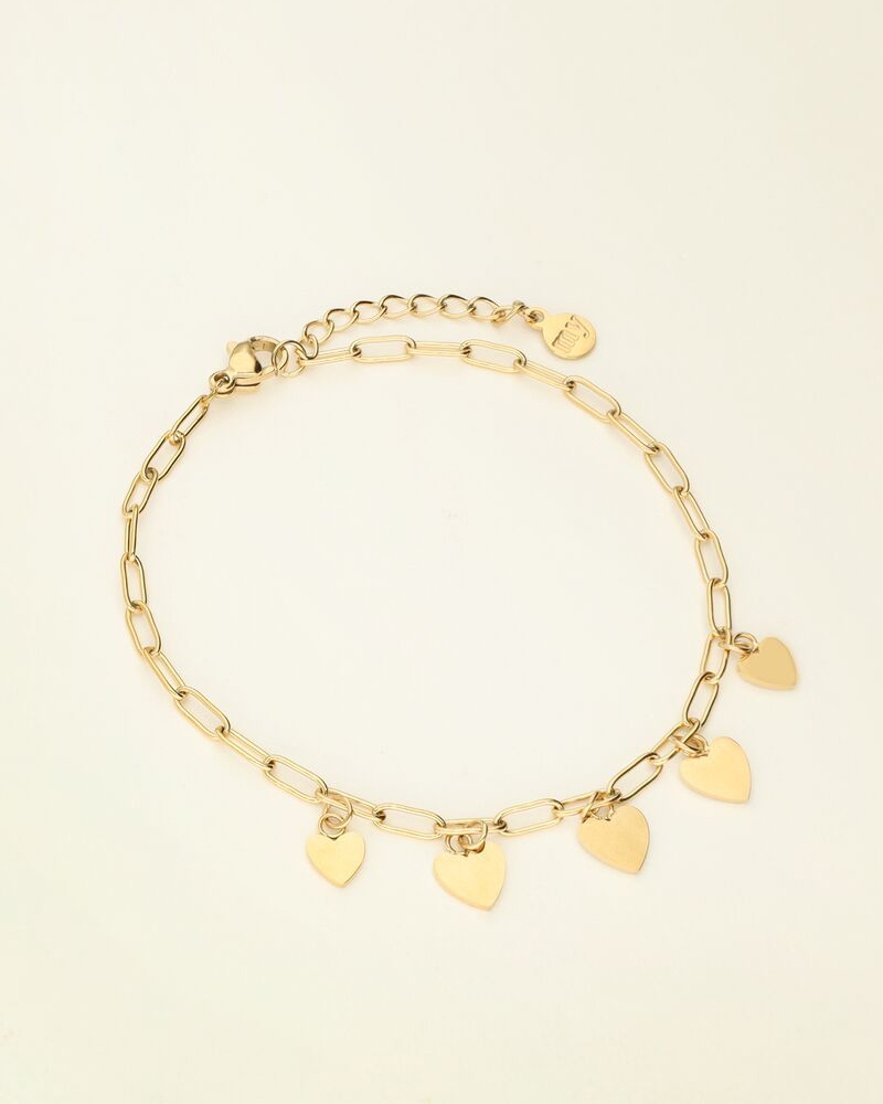 ARMBAND MET HARTJES GOUD