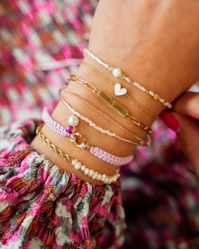Gossip ARMBAND PARELS GOUD