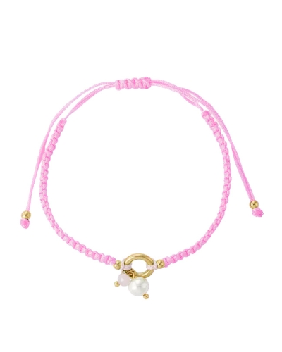 Gossip 0217126-535 GEVLOCHTEN ARMBAND MET PAREL