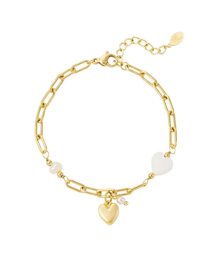 SCHAKELARMBAND HARTJES EN PAREL