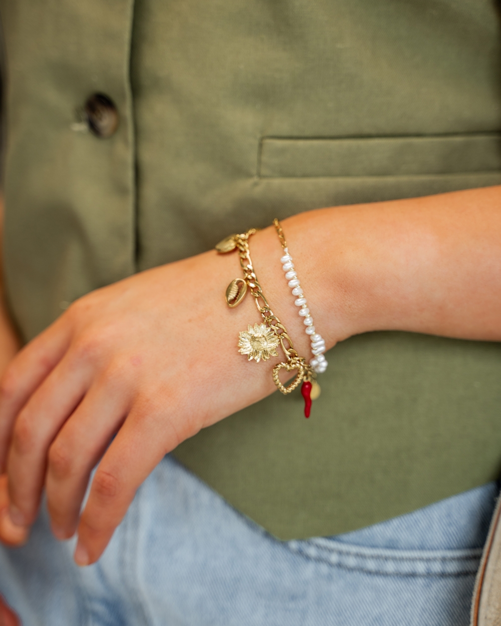 BEDELARMBAND PEPER GOUD