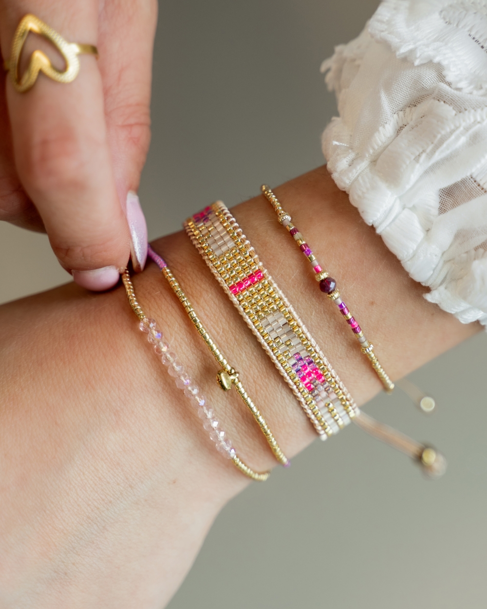 ARMBAND INES PINK SAND BEACH