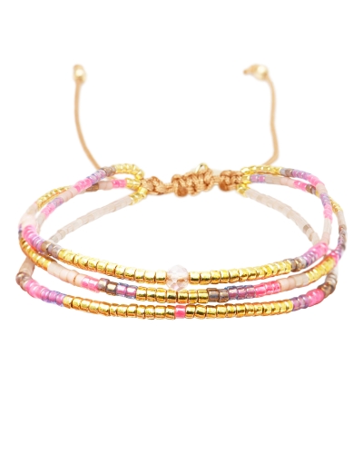 BELLE MAIS PAS QUE ARMBAND AGATHE PINK SAND BEACH