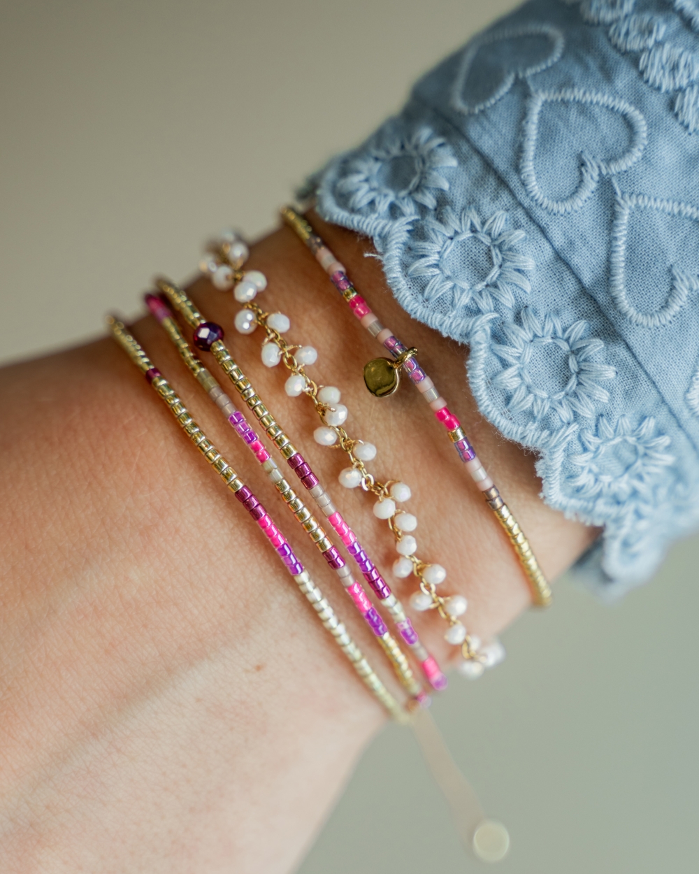 ARMBAND AGATHE PINK SAND BEACH