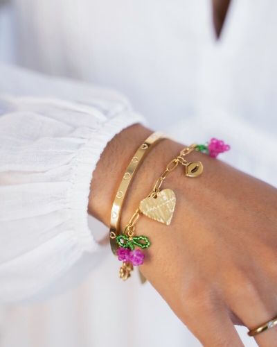 My Jewellery SCHAKELARMBAND MET VERSCHILLENDE BEDELS KERS GOUD
