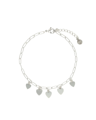 My Jewellery ARMBAND MET KLEINE HARTJES ZILVER