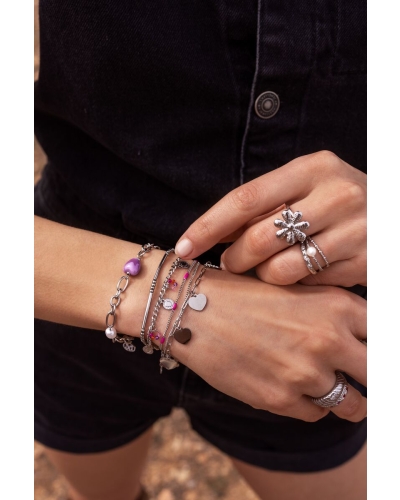 My Jewellery ARMBAND MET KLEINE HARTJES ZILVER