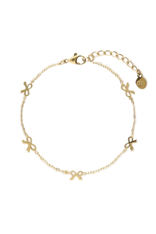 ARMBAND MET MINI STRIKJES GOUD