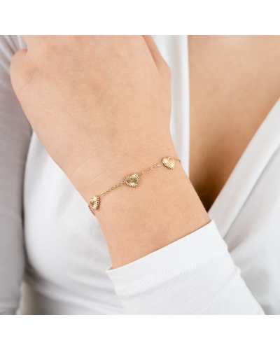 Gossip ARMBAND DRIE HARTJES STRUCTUUR